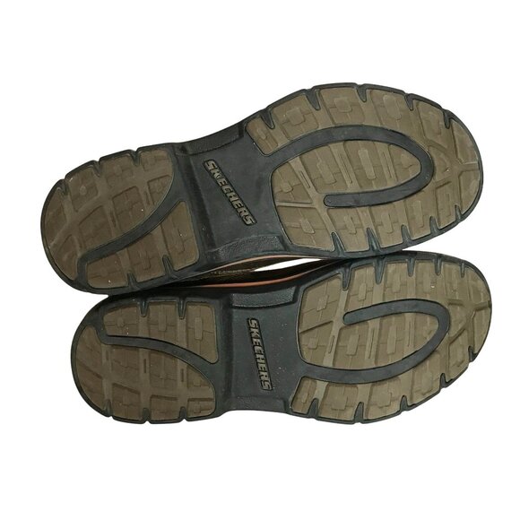 Skeckers 64263 Relaxed Fit Dorton Brown Leather Pull On Ankle Boots Men 8/41 Mem - Picture 9 of 10